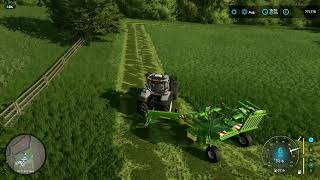 FS22  GRASSLANDS 22 7  MOWING SILAGE  VALTRA POWER [upl. by Kieryt]