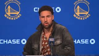 Klay Thompson PostGame Interview  San Antonio Spurs vs Golden State Warriors [upl. by Lucretia]