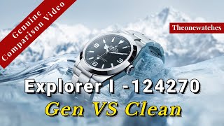 Rolex Explorer I 124270 36mm Compared（Gen vs Clean） [upl. by Annez]