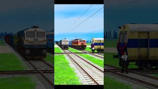 TRAINS CROSSING BRANCHED RAILROAD TRACKS 😱 train [upl. by Particia999]