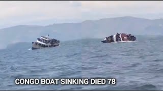 Video shows special moment boat sinks in eastern Congo killing at least 78 [upl. by Beore]