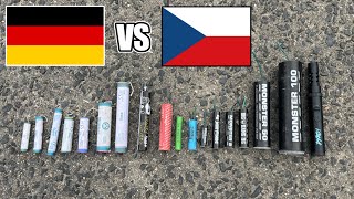 DEUTSCH VS TSCHECHIEN BÖLLER VERGLEICH 2024 🧨Die besten Böller auf dem Markt💥 [upl. by Nnaeiluj]