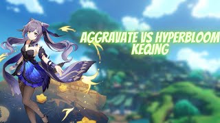 Aggravate vs Hyperbloom Keqing  Genshin Impact [upl. by Saidee]