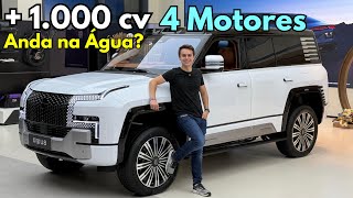 1000 cv 4 Motores Elétricos e o SUV que boia na água BYD YangWang U8 [upl. by Atazroglam]