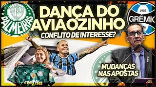 GRÊMIO VIAJANDO EM AVIÃO DE LEILA EM DIA DE JOGO CONTRA PALMEIRAS PODE ISSO  APOSTAS EM CHEQUE [upl. by Kostival]