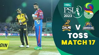 Toss  Peshawar Zalmi vs Karachi Kings  Match 17  HBL PSL 8  MI2T [upl. by Rainger680]