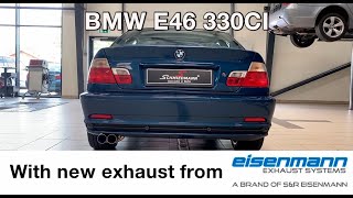 BMW E46 330CI with Eisenmann Exhaust  just listen to that [upl. by Lladnarc]