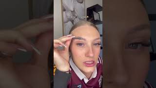 One V Salon  Brow Soap at home laminated eyebrows viral vegan makeup browsonfleek [upl. by Prosperus]