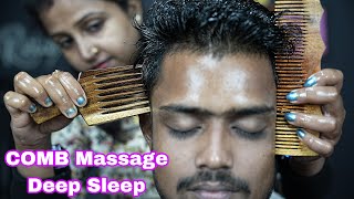 ASMR Heavy Oil Wooden Comb Massage  Comb Massage For Best Relaxation  Head Scratching Deep Sleep [upl. by Mei]