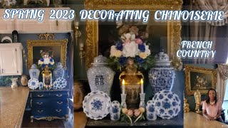 Spring Decorating BlueWhite Chinoiserie French CountryDecorate with me [upl. by Netsrijk181]