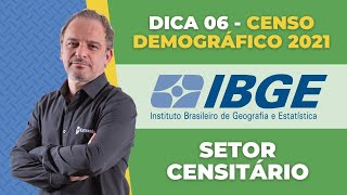 Dica 6  Conhecimentos Técnicos  IBGE  Setor Censitário [upl. by Chernow]