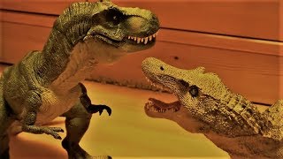 TRex vs Spinosaurus  Stop Motion [upl. by Sephira235]