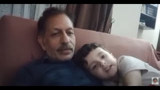 Smart boy Hameen Baig kidding with dadda abou [upl. by Anol]