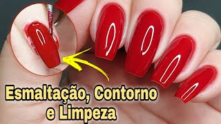 DICAS PARA PINTAR A UNHA COM ESMALTE VERMELHO [upl. by Niryt]