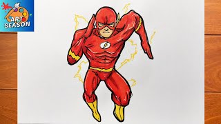 How to Draw The Flash Step by Step [upl. by Sirob]