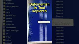 Windows Trick Dateinamen in Textdatei kopieren  exportieren Dateiliste erstellen [upl. by Ednil]