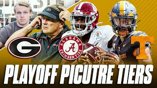 College Football Playoff TIERS  Georgia Alabama Feeling GOOD Tennessee Michigan On The Bubble [upl. by Malachi837]