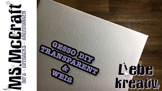 Gesso selber machen und Geld sparen 2019  DIY  Grundierung für Acryl Malerei Leinwand [upl. by Shum49]