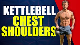 EPIC KETTLEBELL PUSH CHEST  SHOULDERS WORKOUT Just one Kettlebell needed [upl. by Tem]