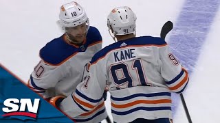 Evander Kane Scores Eighth NHL Hat Trick And Fifth While Wearing Oilers Uniform [upl. by Ahtnicaj959]