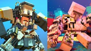 Villager Vs Pillager FULL Movie Part 11 to 20 NikNikamTV Minecraft Animations [upl. by Lavro]