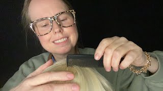 ASMR Hoofdluiscontrole op school💙  ASMR lice check roleplay Nederlands [upl. by Arriaet]