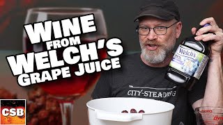 Turn WELCHS into WINE  Easy Grape Juice Wine Recipe tldr cut [upl. by Anoek773]