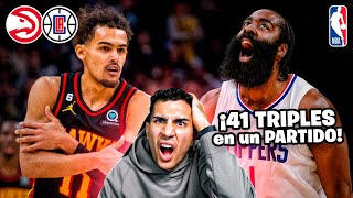 ¿METEN 41 TRIPLES en 1 SÓLO PARTIDO ¡292 PUNTOS y HARDEN ME CALLA  CLIPPERS vs HAWKS 62 [upl. by Kumar]