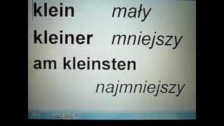 Niemiecki dla początkujących  stopniowanie przymiotników [upl. by Mackler86]