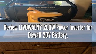 Review LIVOWALNY 200W Power Inverter for Dewalt 20V Battery DC 20V to AC 110120V Battery Inverter [upl. by Stratton368]