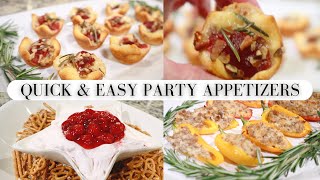 CHRISTMAS PARTY APPETIZERS  QUICK AND EASY PARTY APPETIZERS [upl. by Annirac]