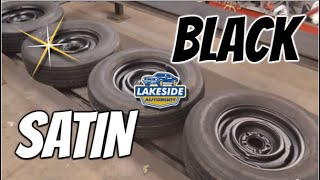 How to Sand amp Paint Your Wheels Satin Black  Cheap amp Easy [upl. by Karine]