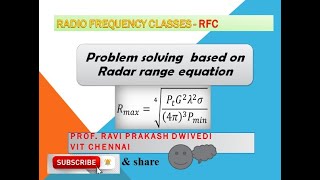 Problem solving on radar range equationRadar amp satellite communication Prof Ravi Dwivedi [upl. by Risley]