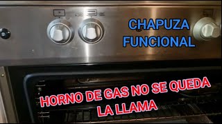 Horno de gas enciende la llama y cuando suelto se apaga en cocina de gas compacta de butano [upl. by Dorthea]