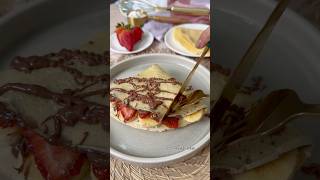 Crepes de fresas y nutella Shorts [upl. by Leshia345]