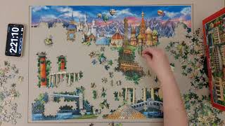 Puzzle time lapse Castorland World 1000 pieces [upl. by Tita698]