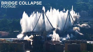 Italian Bridge Collapses Gets Demolished  Last Moments [upl. by Auqenehs]