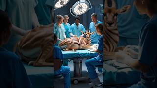 Doctors saved the life of a pregnant deer [upl. by Ahsikal]