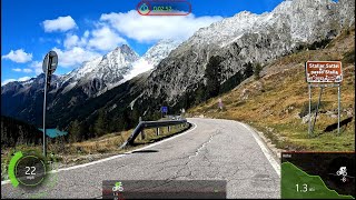 30 minute Indoor Cycling Workout Passo Stalle Austria to Italy Alps Garmin 4K Video [upl. by Dib80]