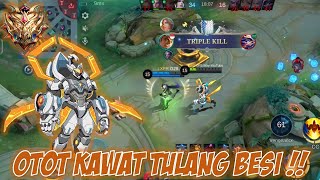 OTOT KAWAT TULANG BESI PERFECT GAMEPLAY HERO GATOT KACA EXP MESKIPUN  Mobile Legends Indonesia [upl. by Norby]