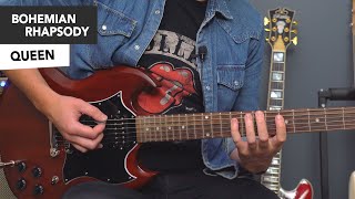 Queen  Bohemian Rhapsody SOLO Guitar Lesson Tutorial [upl. by Nob]