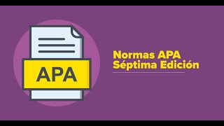 PRESENTACIÓN MOOC NORMAS APA 7 EDICIÓN [upl. by Cortney]