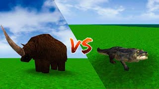 Elasmotherium Vs All Carnivores  Survival Craft 2 [upl. by Rolan653]