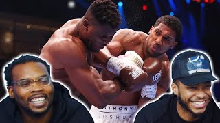 Anthony Joshua Viciously Knocks Out Francis Ngannou in 2nd Round Reaction [upl. by Singer]