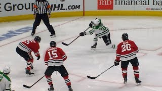 Mats Zuccarello records goal assist in Stars debut [upl. by Kiele151]