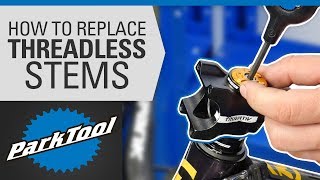 How to Replace a Bicycle Stem  Threadless [upl. by Arbas]