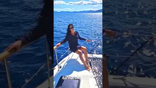 SAILBOAT TRIPS AEGEAN SEA SARONIC ISLANDS GREECE Visit Europe Travel Greece TikTok Viral catamaran [upl. by Luar]