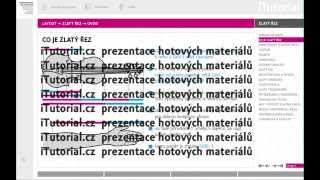 LAYOUT  Zlatý řez – iTutorial  GRAFICKÝ DESIGN  ONLINE VZDĚLÁVÁNÍ [upl. by Oiramd238]