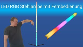 😱 quotLED RGB Stehlampe mit Fernbedienung quot Teurer Flop oder eine brauchbare indirekte Beleuchtung  🔦 [upl. by Trawets]