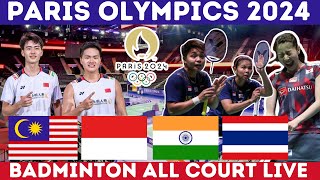 🔴Hari 1  Sukan Olimpik Paris 2024  Olympics Badminton Live Matches  Malaysia Indonesia Canada [upl. by Ellerret850]